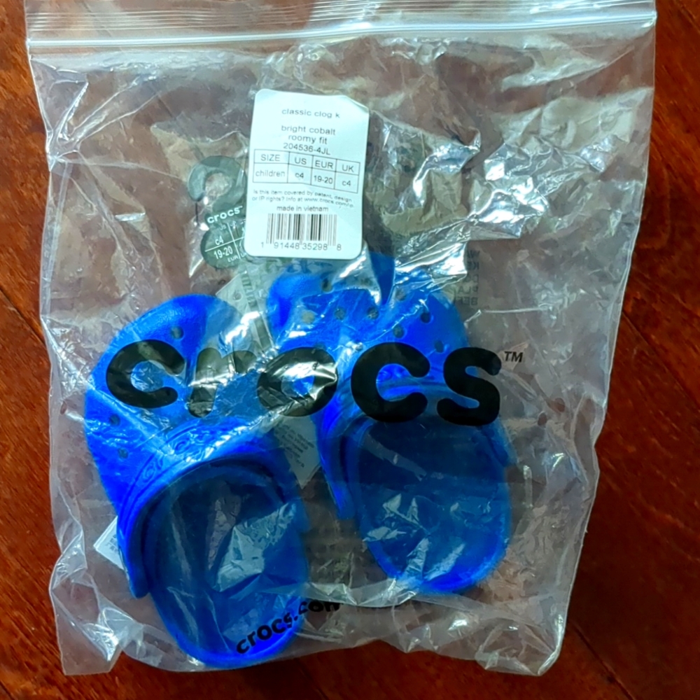 Children blue crocs